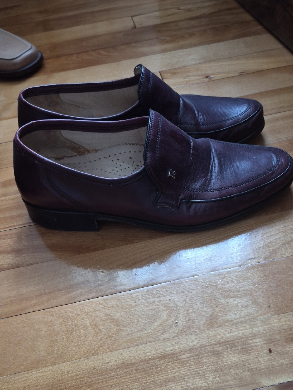 Men's Leather Slip-On Loafers in Dark Brown Made In Italy